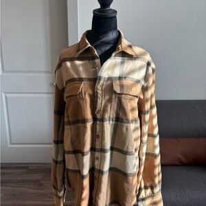 The North Face Brown Plaid Shirt Jacket